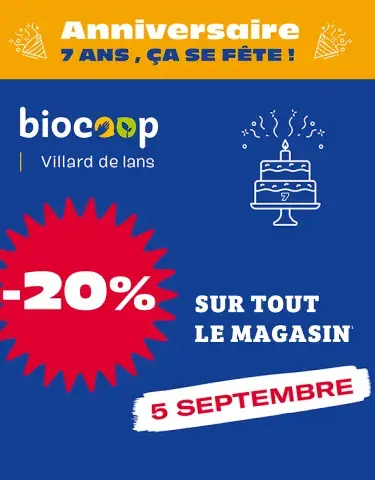 Anniversaire : -20% sut tout