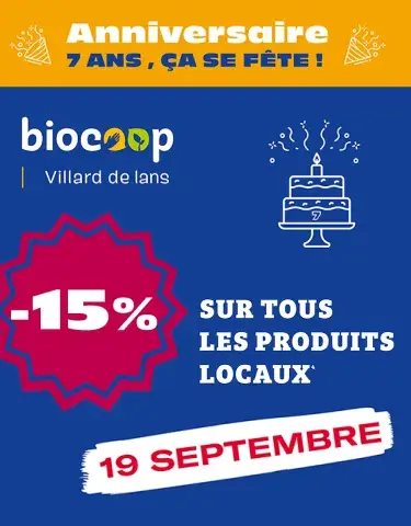 Anniversaire : -15% sur les produits locaux